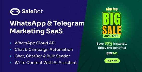 SaleBot — WhatsApp & Telegram Marketing SaaS