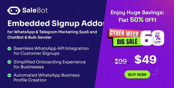 SaleBot WhatsApp Embedded Signup Addon